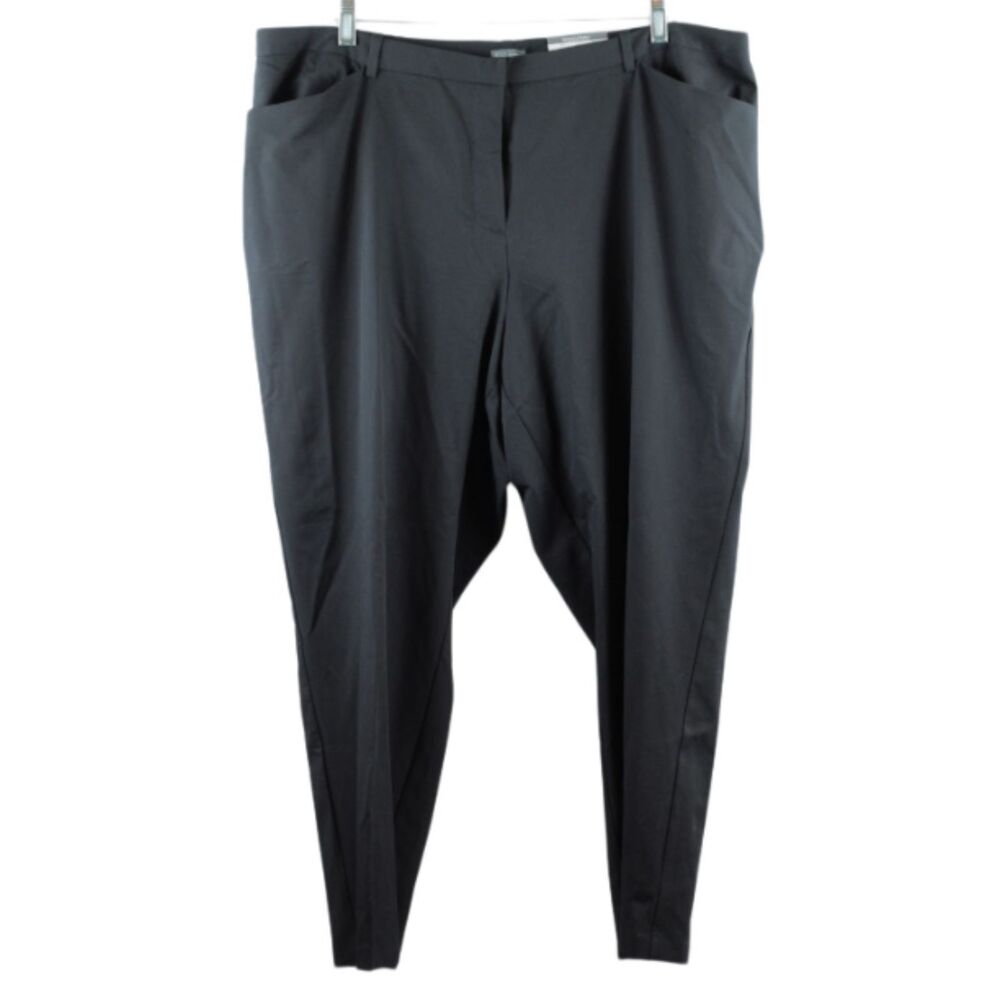 Bold Elements Black Women's Curvy Skinny High Rise Dress Pants 20W 053